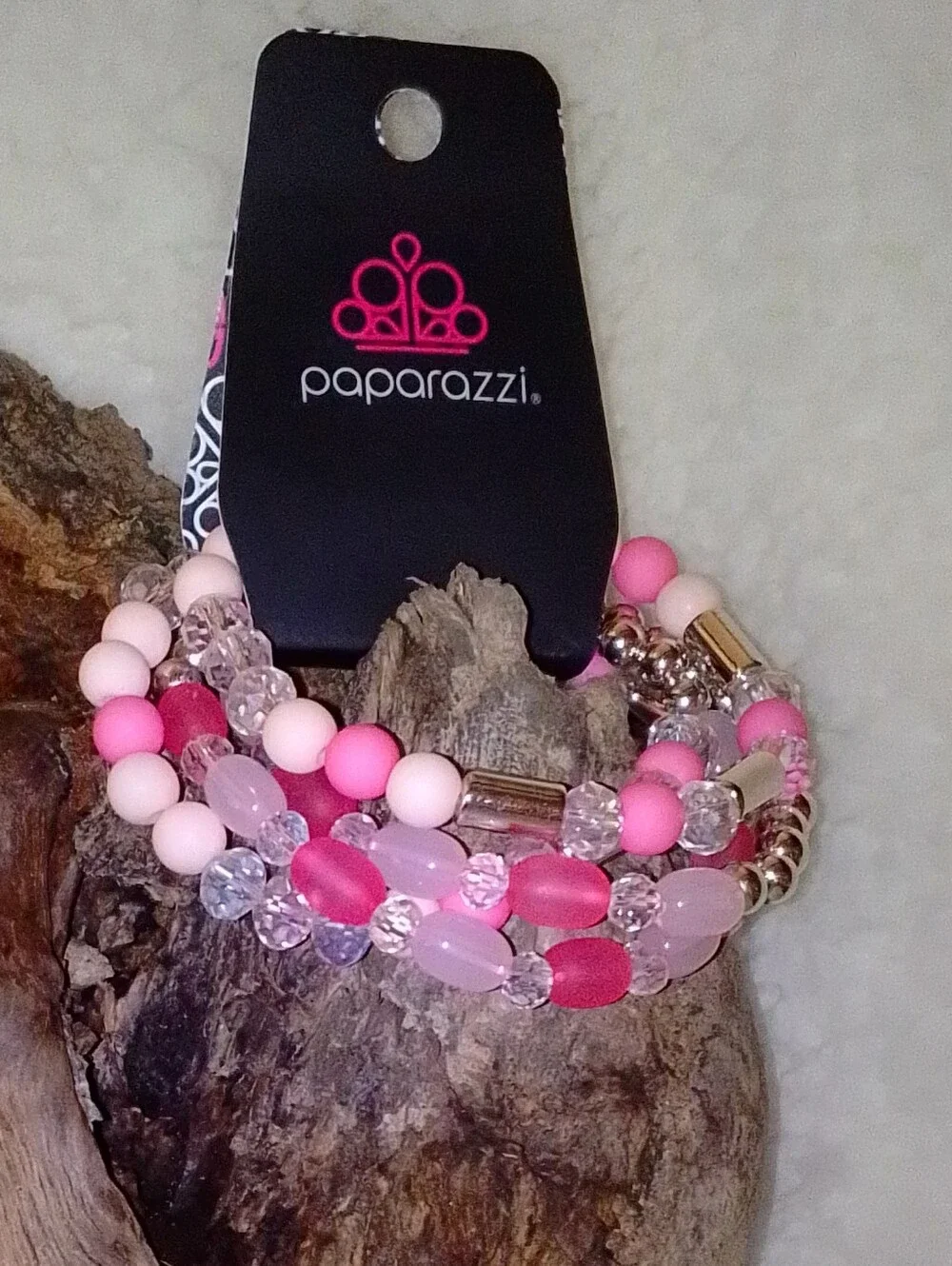 paparazzi Pink Multi-Strand Beaded Bracelet Stack
